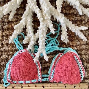 Macrame Salmon Bikini Too.
